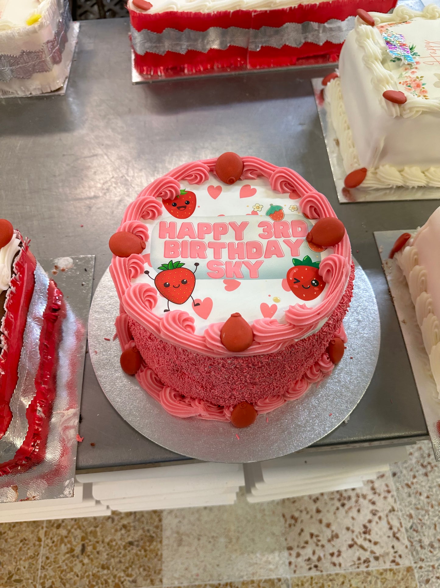 Round Birthday Cake