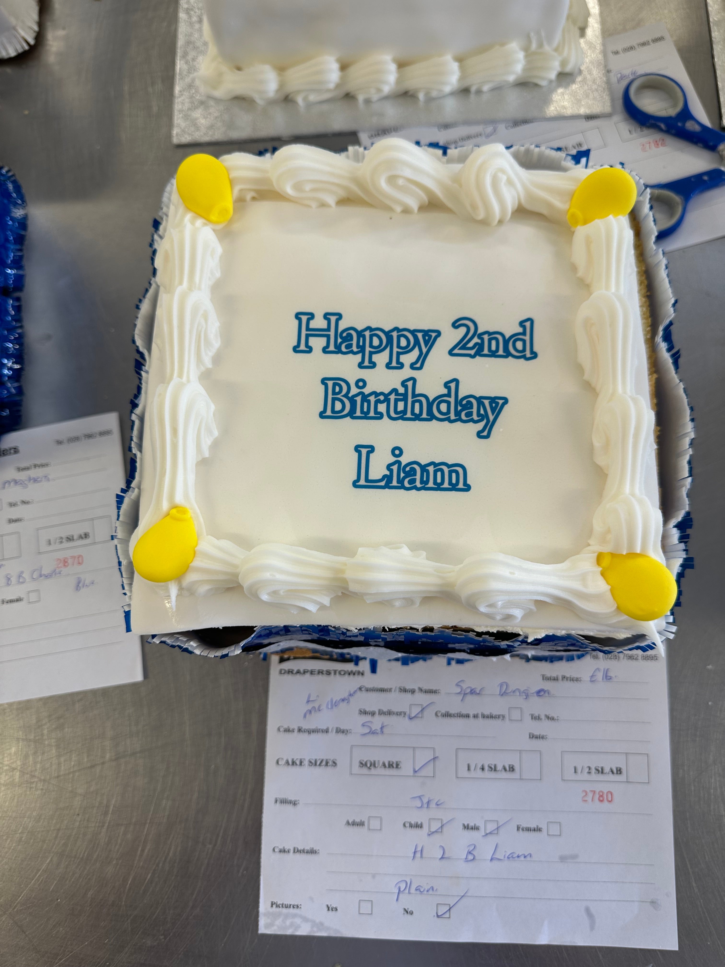 Large Square Celebration Cake
