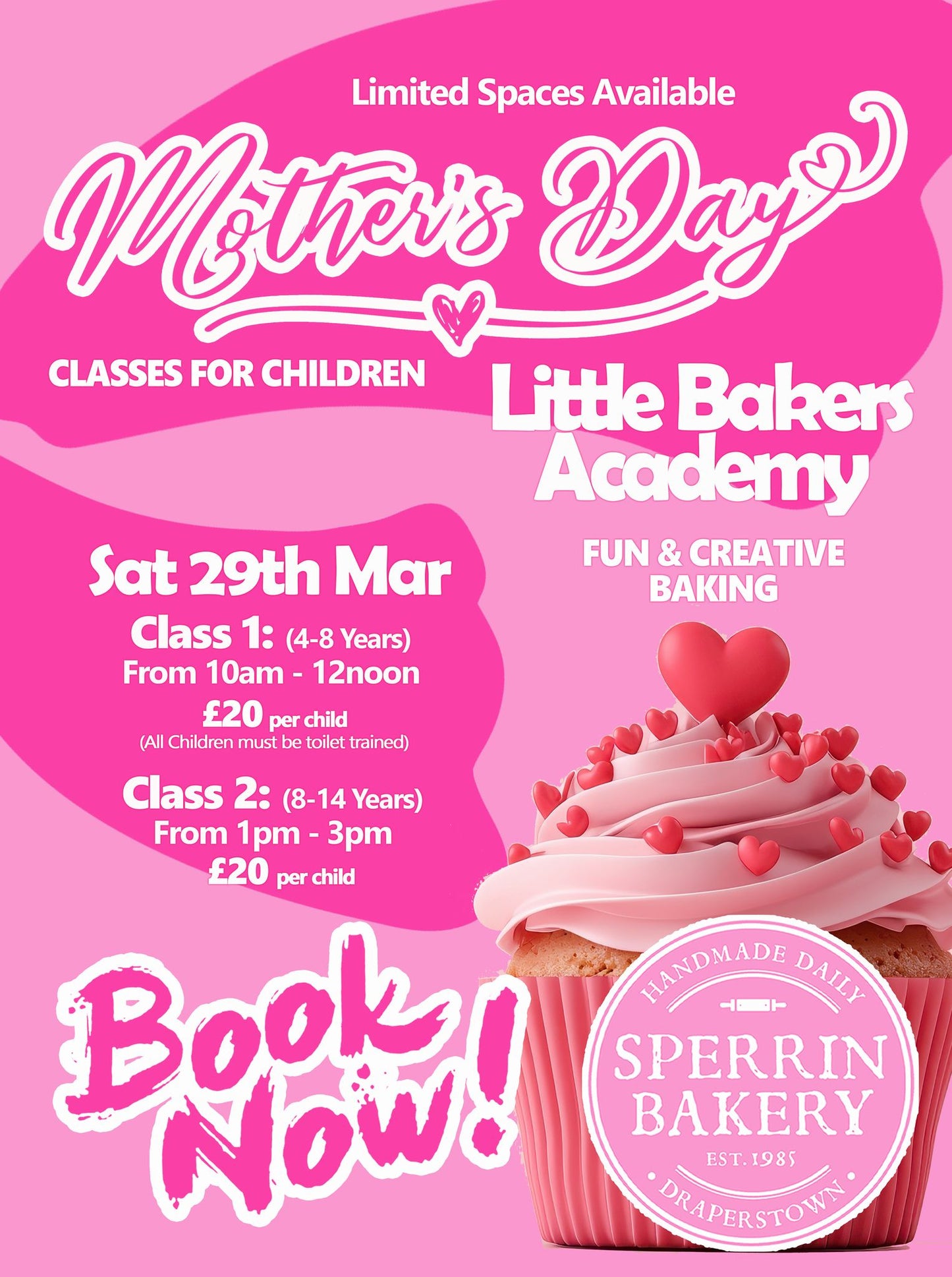 Valentine's Baking Class  (8-14 Years old) - Monday 10th February 2025